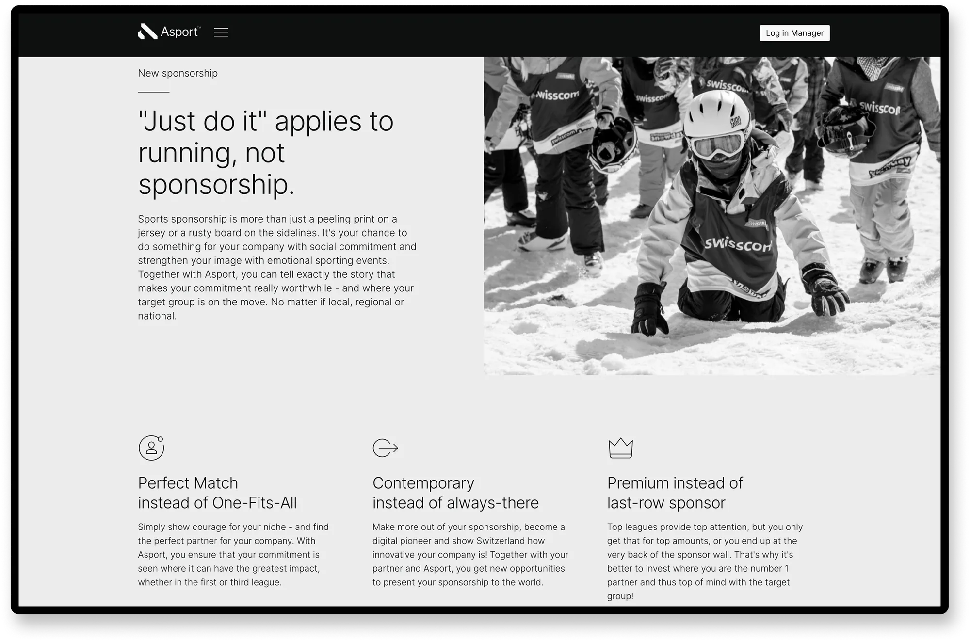 Asport.tv Homepage – „Just do it applies to running, not sponsorship“ zu emotionalem Sport-Sponsoring